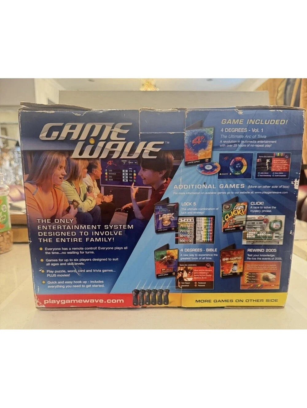 Zapit Game Wave Family Entertainment Console System 4 Controllers 3 Games CIB